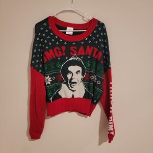 Vintage Womens Elf Ugly Christmas Sweater Size XXL Fair Isle Graphic Print